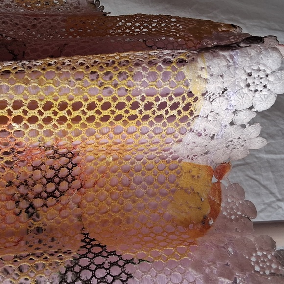 Alfred Dunner Charleston Watercolor Mesh Top 3/4 Sleeve 1X - Picture 3 of 9